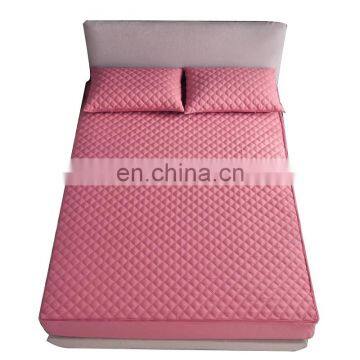 Removable All Sides Surrounded Quilted Mattress Cover, Breathable Smooth Mattress Case with Zipper