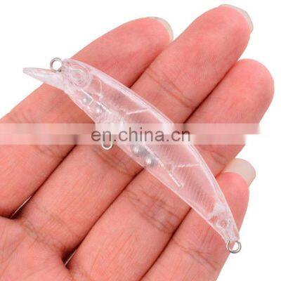 6.8cm 3.2g Unpainted Fishing Baits Crankbait Wobblers Freshwater Fish Lure DIY Minnow Lure Bodies