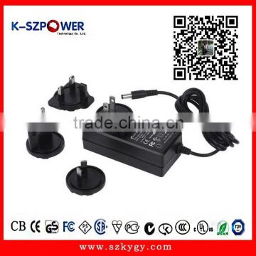 2015 k-17 36w series power supply&power adapter factory sell multi adaptor 12volt 3amp for DVR with CE UL