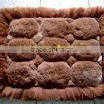 Alpaca Pillow Case / Alpaca Rug 23x15" Fur Both sides Peru