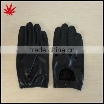 Women's black wholesale driving leather gloves