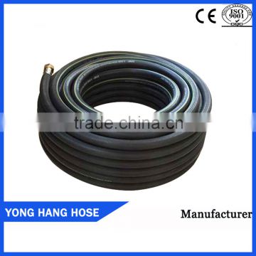 Black reinforced PVC hose