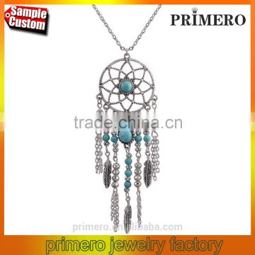 New Retro jewelry Bohemian Ethnic Tassel Dreamcatcher Native Necklace Pendant