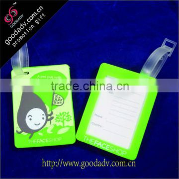 High quality with low price customized 3d embossed soft pvc luggage tag/luggage tag strap