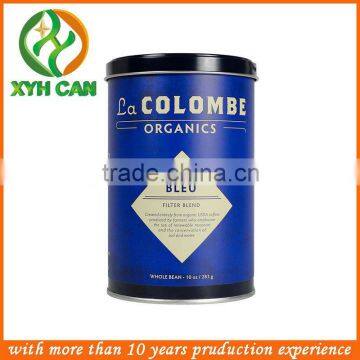 round food coffee tea tins cans factory