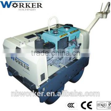 Walk Behind Vibratory Roller WKR600 mini CE high quality good double drum road roller