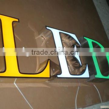 fashion store front laser cutting led metal letter sign