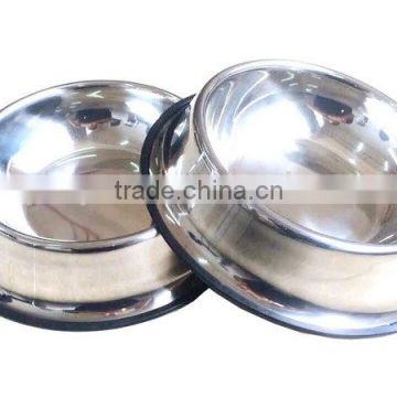 skidproof stainless steel dog bowl B41