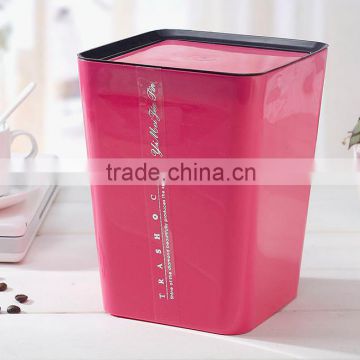 eco friendly trash can, colorful garbage can