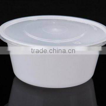 big volume white PP microwave biodegradable food grade disposable plastic to go storage container to keep food hot