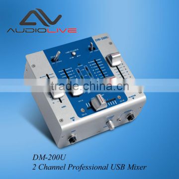 DM-200U China Produce MINI 2 Channel USB Mixer