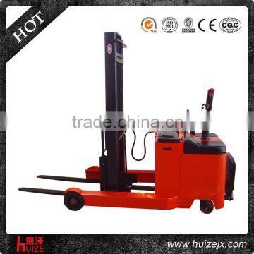 AC Motor Power Souce Pallet Truck Type Electric Reach Stacker Machine