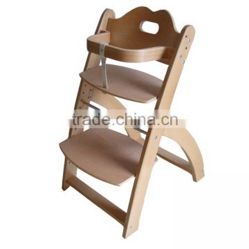 Modern wooden baby high chair