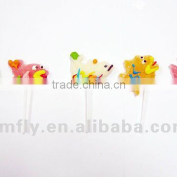 different animal shape soft jelly lollipop candy