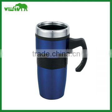 16OZ stainless steel and plastic double wall thermos auto mug cup