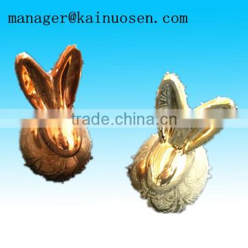 Decorative ceramic easter electroplating rabbit figurine