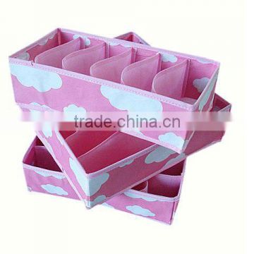 three-piece non-woven fabric storage boxes without covers
