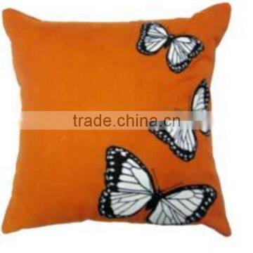 Butterfly Patched and Embroider Cushion Cover