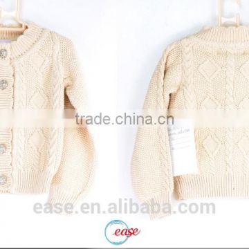 USA designed custom cable knit child sweater cardigan
