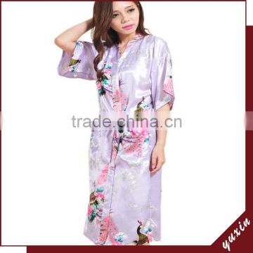 Japanese wedding dresses chinese silk robe ,Satin Night Dress ND008