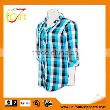 100% Cotton Design china made business design mens plaid flannel shirts