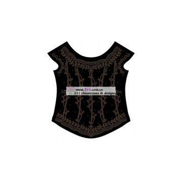 311-full body-hot-fix heat transfer rhinestone motif design 3