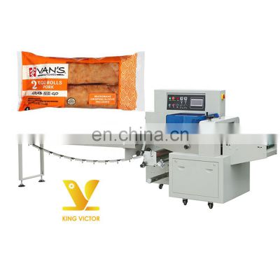 low cost Horizontal Automatic Egg Rolls Packing Machinery