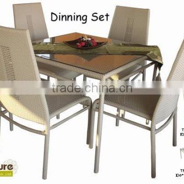 TF0709 Rattan wicker dining set stackable tables and chairs