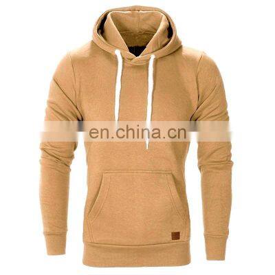 men hoodies autumn Solid colour pullover sweatshirts men Casual logo custom hoodies men