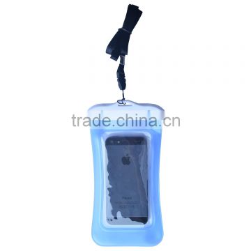 Waterproof PVC Phone Diving Bag With ABS ButtonS Within 10m Deep