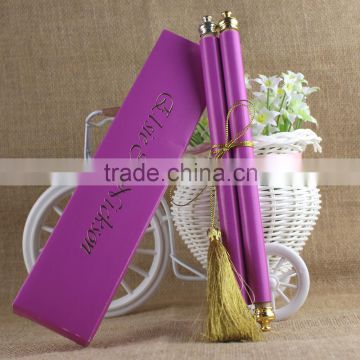 New Hot Sale Royal Unique Scroll Wedding Invitation Card Design in Purple                        
                                                Quality Choice