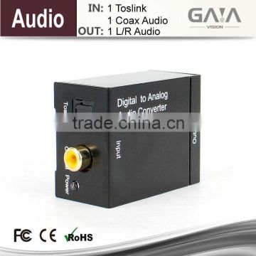 Gaia-Vision Toslink/Coaxial optical to L/R AUX 3.5mm audio digital audio to anolog converter hdmi to 5.1 analog converter