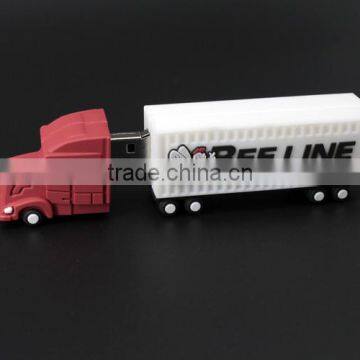 Custom / 4gb Cartoon USB Flash Sticks White Truck USB Flash Drive With Free Logo                        
                                                Quality Choice