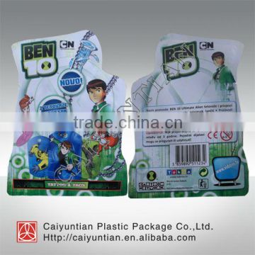 customized special shape bean plastic bag for toy