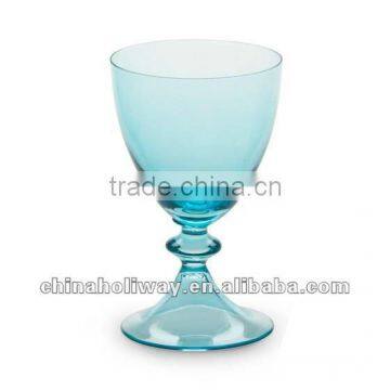 Luna Wine Glass, Blue Wine Glass Set of 4 Pieces