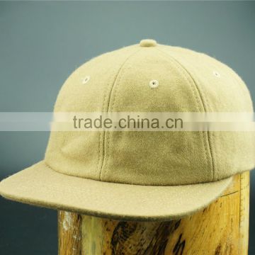 customize 100 % wool plain flat bill hats sale
