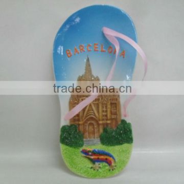 Hand painting Barcelona personalized ceramic slipper plate