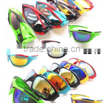 colorful custom full-framed mirror lens racing sport sunglasses