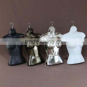 Fashion plastic sexy half body female mannequin with Chrome