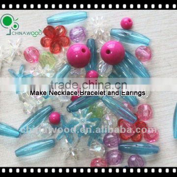 Plastic DIY Hobby Craft Beads to make bracelet,necklace and earrings