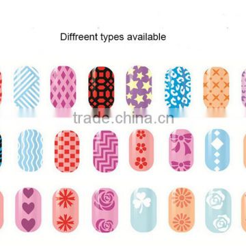 2016 hot fashion nail art designs pictures, custom strips nails stamping nail art