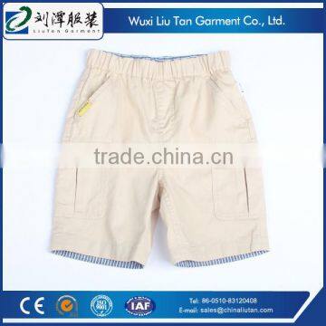 basic style patch pocket baby kids cotton shorts