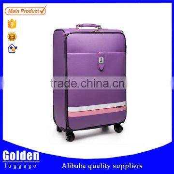 Fashion design PU leather travel luggage