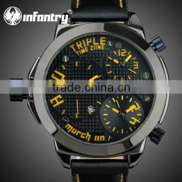INFANTRY Men's Trendy Yellow Big Style Coin Watch