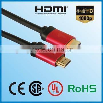 OEM high quality 1080P 1.4V hdmi cable zinc alloy shell hdmi cable.