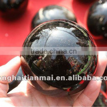 Rare Natural Black Glazed QUARTZ Crystal HEALING BALL