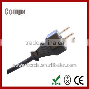 10A 16A 250V 3pin Switzerland Power Supply Cord