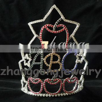 Cute apple design school pageant crown