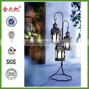 three LED candle lantern