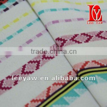 stripe jacquard fabric made of 92% poly and 8% spandex